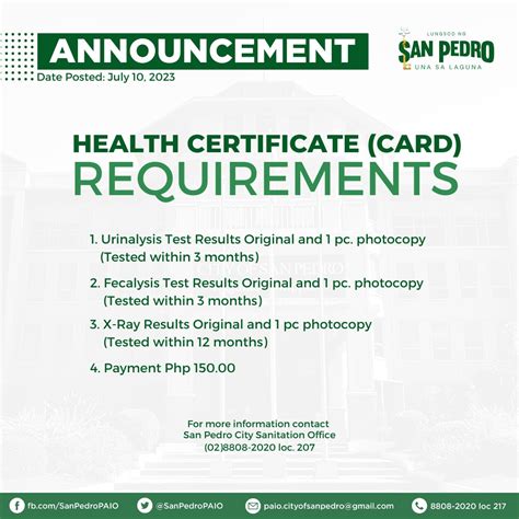 bacolod city health green card requirements|A REQUIREMENT OF THE SANITATION CODE OF THE PHILS .